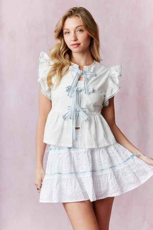 The McKenna Cotton Tie Top