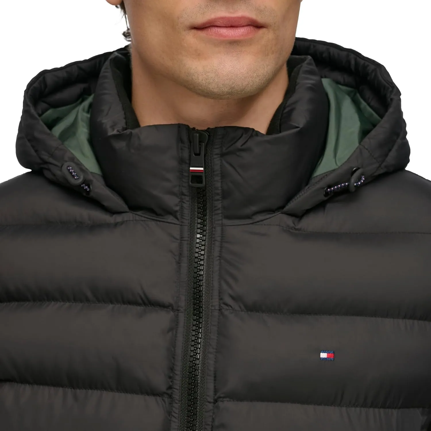 Tommy Hilfiger Men's Down Alternative Hooded Puffer Jacket (Standard and Big & Tall)