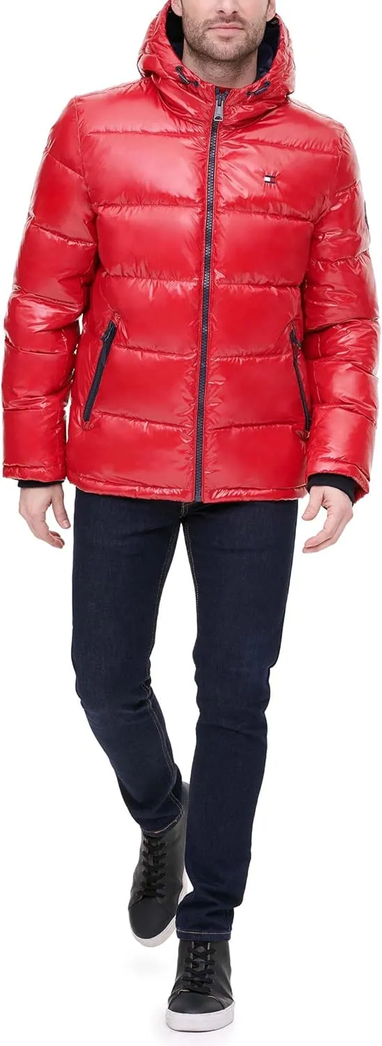 Tommy Hilfiger Mens Hooded Puffer Jacket (Standard and Big & Tall)