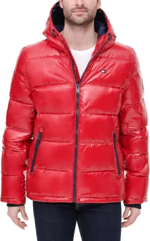 Tommy Hilfiger Mens Hooded Puffer Jacket (Standard and Big & Tall)