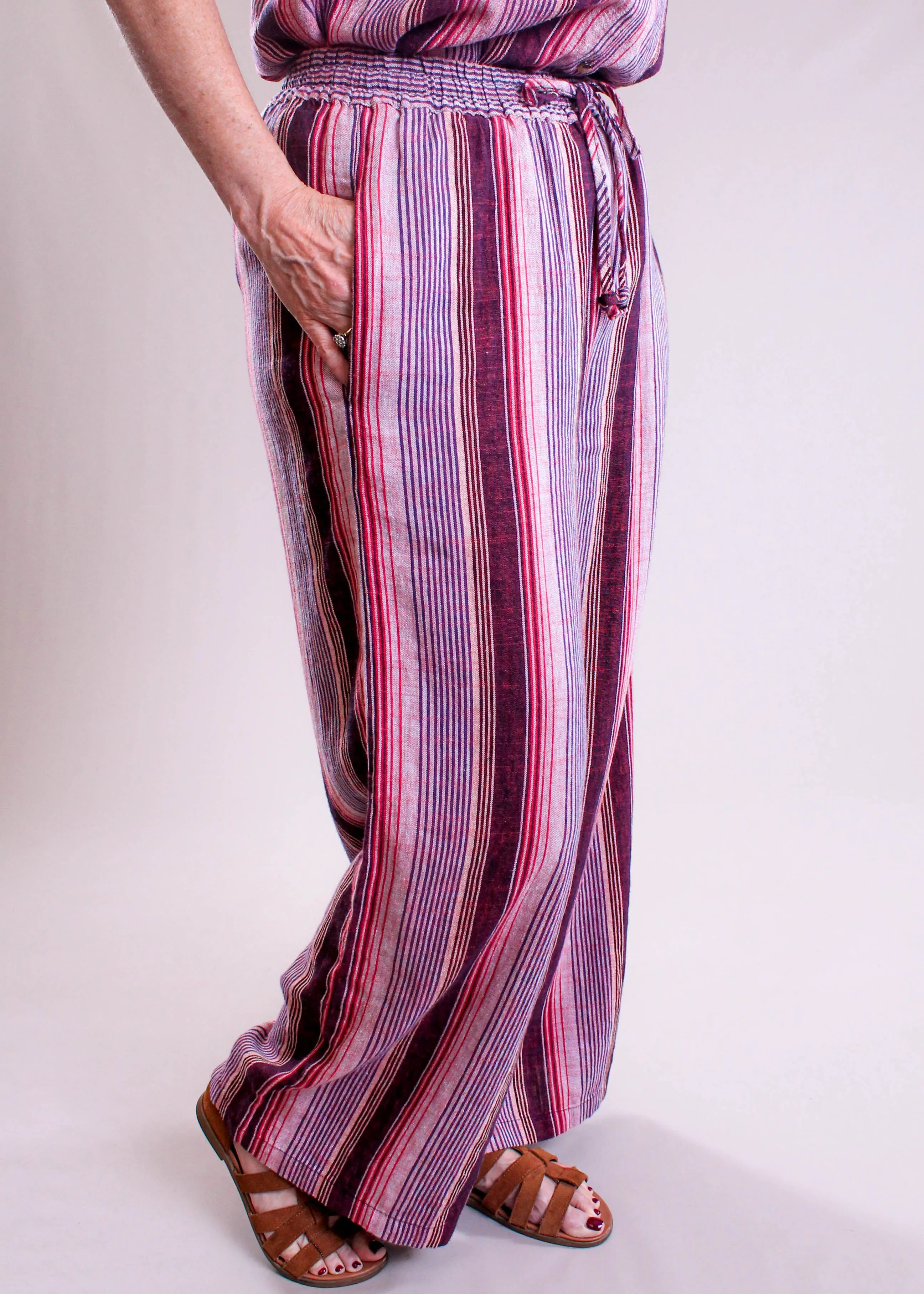 Tribal Sportswear Pull On Crop Pant with Drawcord