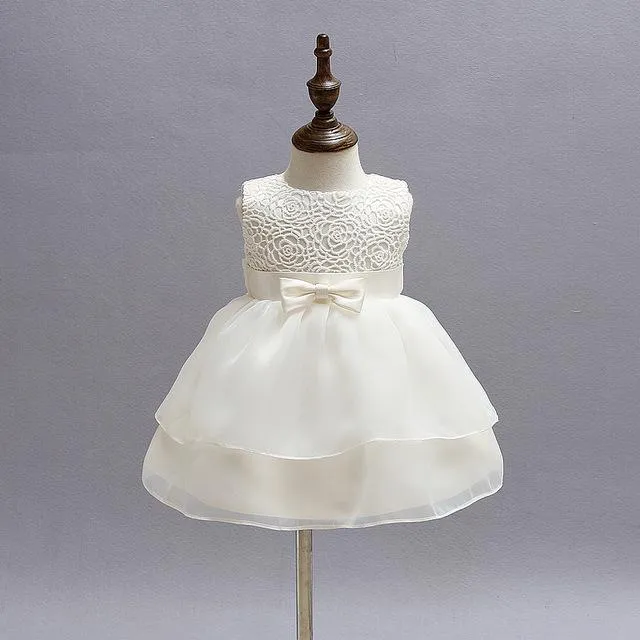 White Elegant Baby Girl Dress