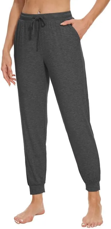 WiWi Pajama Pants for Women Soft Viscose from Bamboo Comfortable Womens Lightweight Sleep Pj Bottoms S-XXL