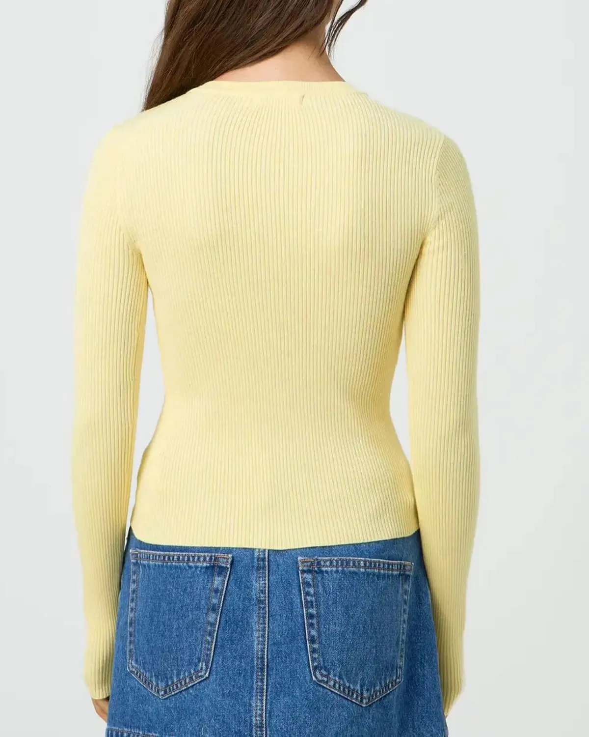 Women Casual Long Sleeve Crewneck Ribbed Knit Crop Cardigan Tight Slim Fit Button Up Sweater Shirts Fall Outfits