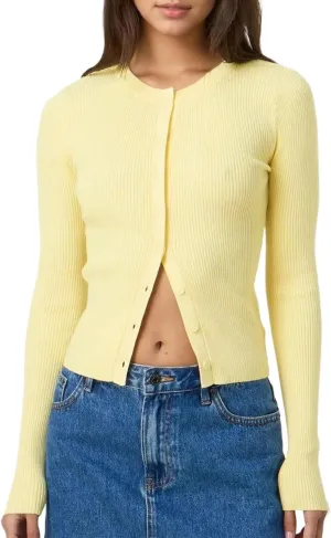 Women Casual Long Sleeve Crewneck Ribbed Knit Crop Cardigan Tight Slim Fit Button Up Sweater Shirts Fall Outfits