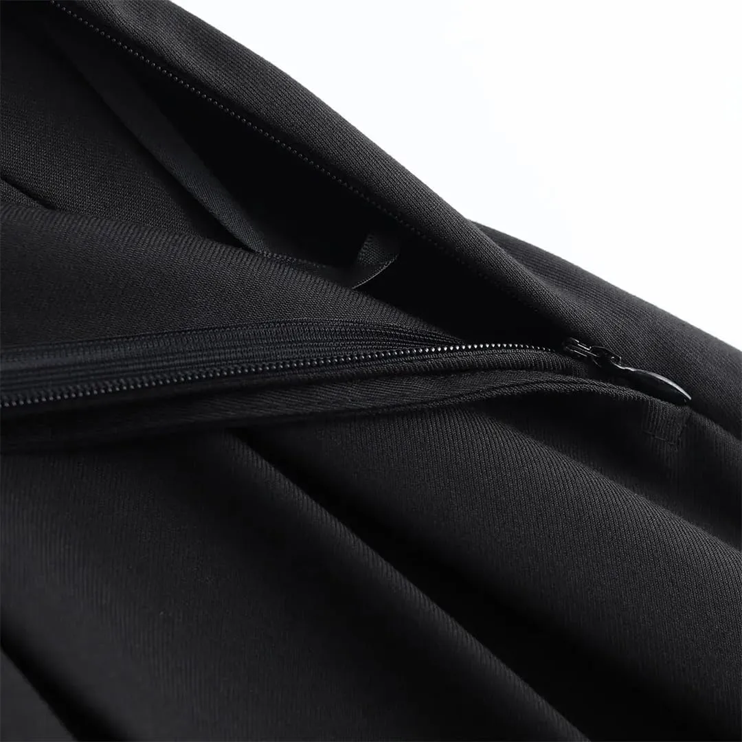 Women Elegant Midi Skirts High Waist Casual A Line Umbrella Long Skirt with Slit
