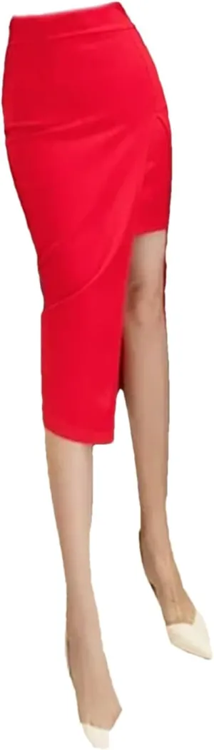 Women High Waist Sexy Midi Skirt Korean Slim Pencil Black Skirt