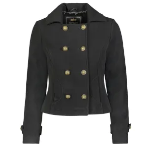 Womens Cropped Wool Peacoat