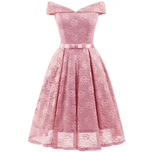 Women's Elegant Cocktail Bridesmaid Dress #Lace #Vintage