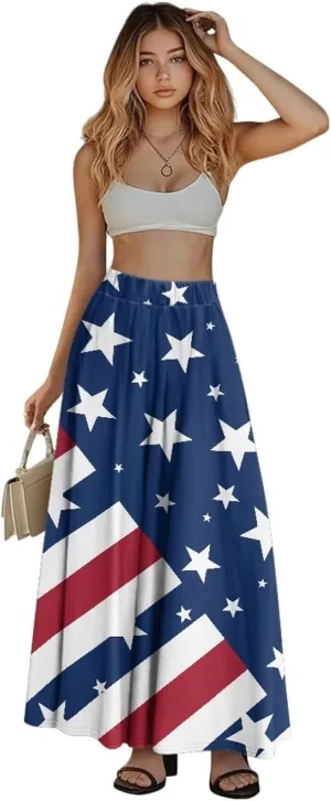 Women's Long Maxi Skirt Pleated High Waist Swing Skirt 2024 Fall Winter Stylish Skirt with Pockets