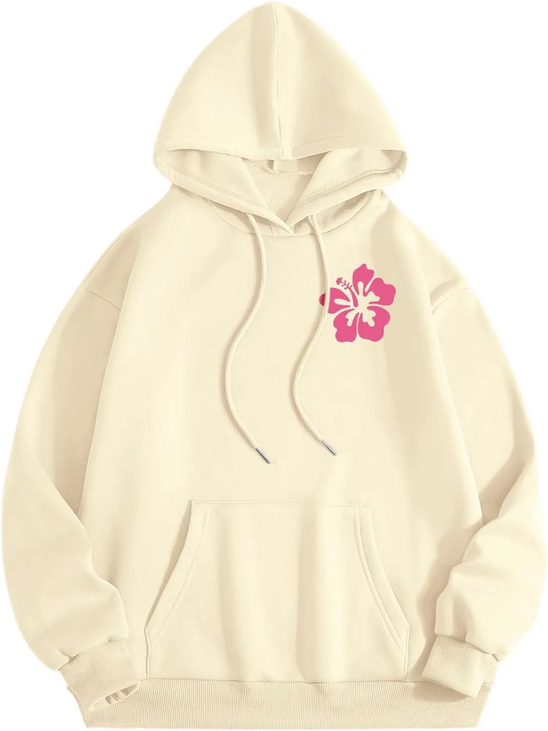 Women's Oversized Cute Hoodies Preppy Y2K Graphic Long Sleeved Sweatshirt for Teen Girls Pullover Tops with Pockets