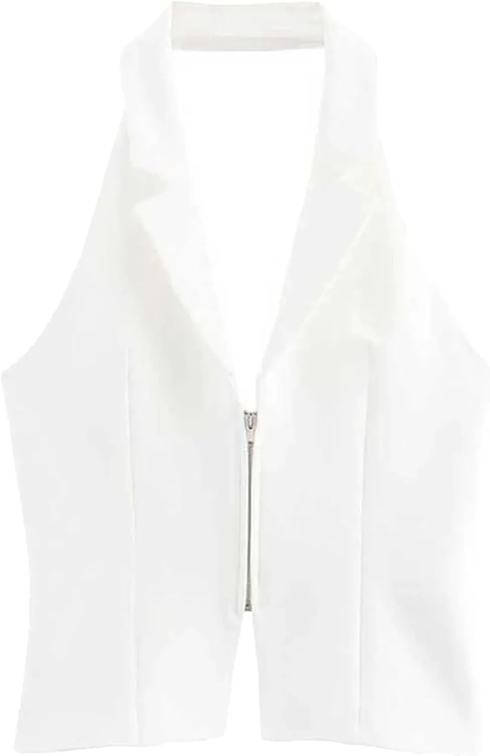 Women's Sexy Backless Strapless Camisole Vest Zipper Slim Corset Waistcoats Tops