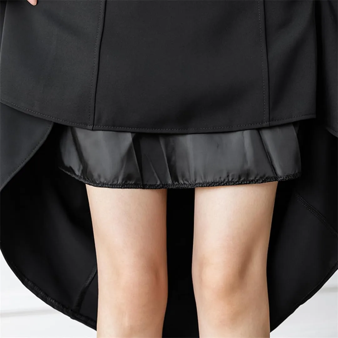 Women's Skirts High Waist Stitching Pleated Midi Skirts Elegant A-Line Skirt Comfortable Loose Women Skirt