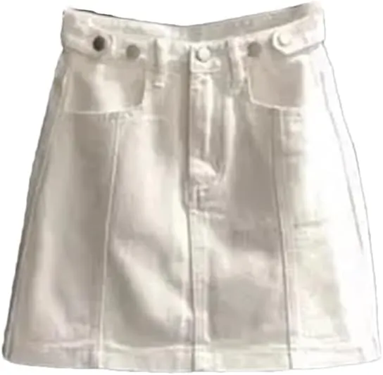 Women's Summer Denim Skirt for High Waisted Slimming A-Line Short Skirt with Wrapped Buttocks