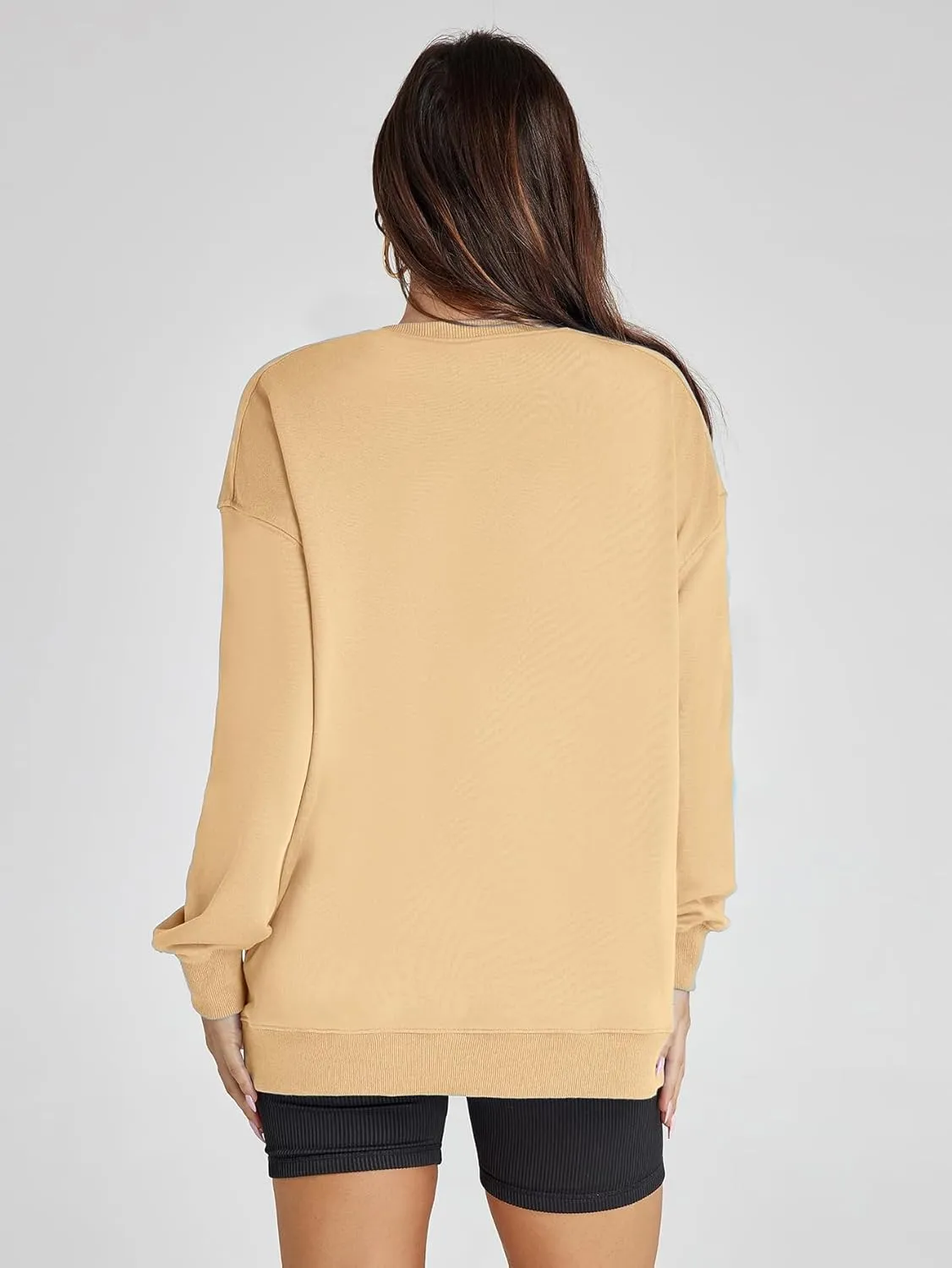 Women's Sweatshirt Casual Crew Neck Sweatshirts Loose Fit Long Sleeve Pullover Tops with Pockets