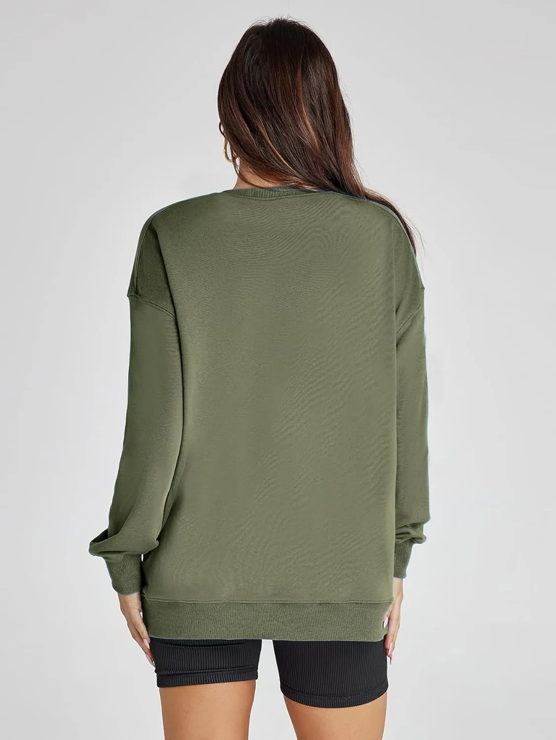 Women's Sweatshirt Casual Crew Neck Sweatshirts Loose Fit Long Sleeve Pullover Tops with Pockets