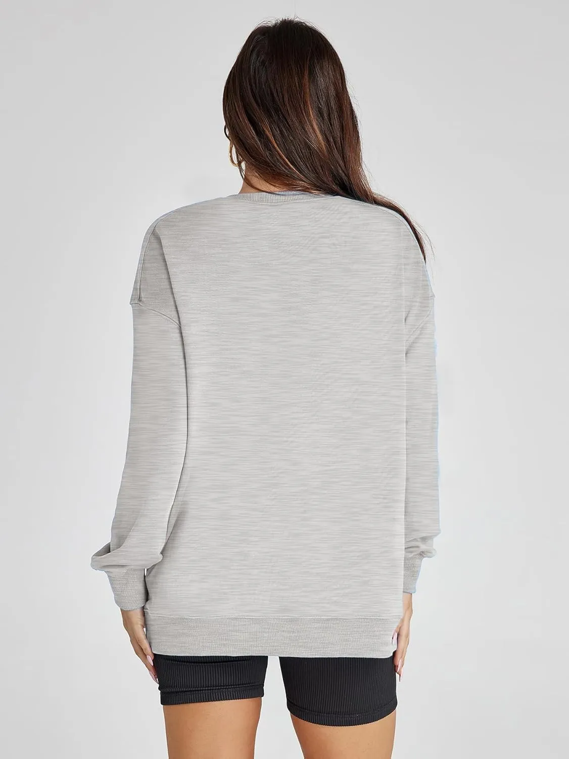 Women's Sweatshirt Casual Crew Neck Sweatshirts Loose Fit Long Sleeve Pullover Tops with Pockets