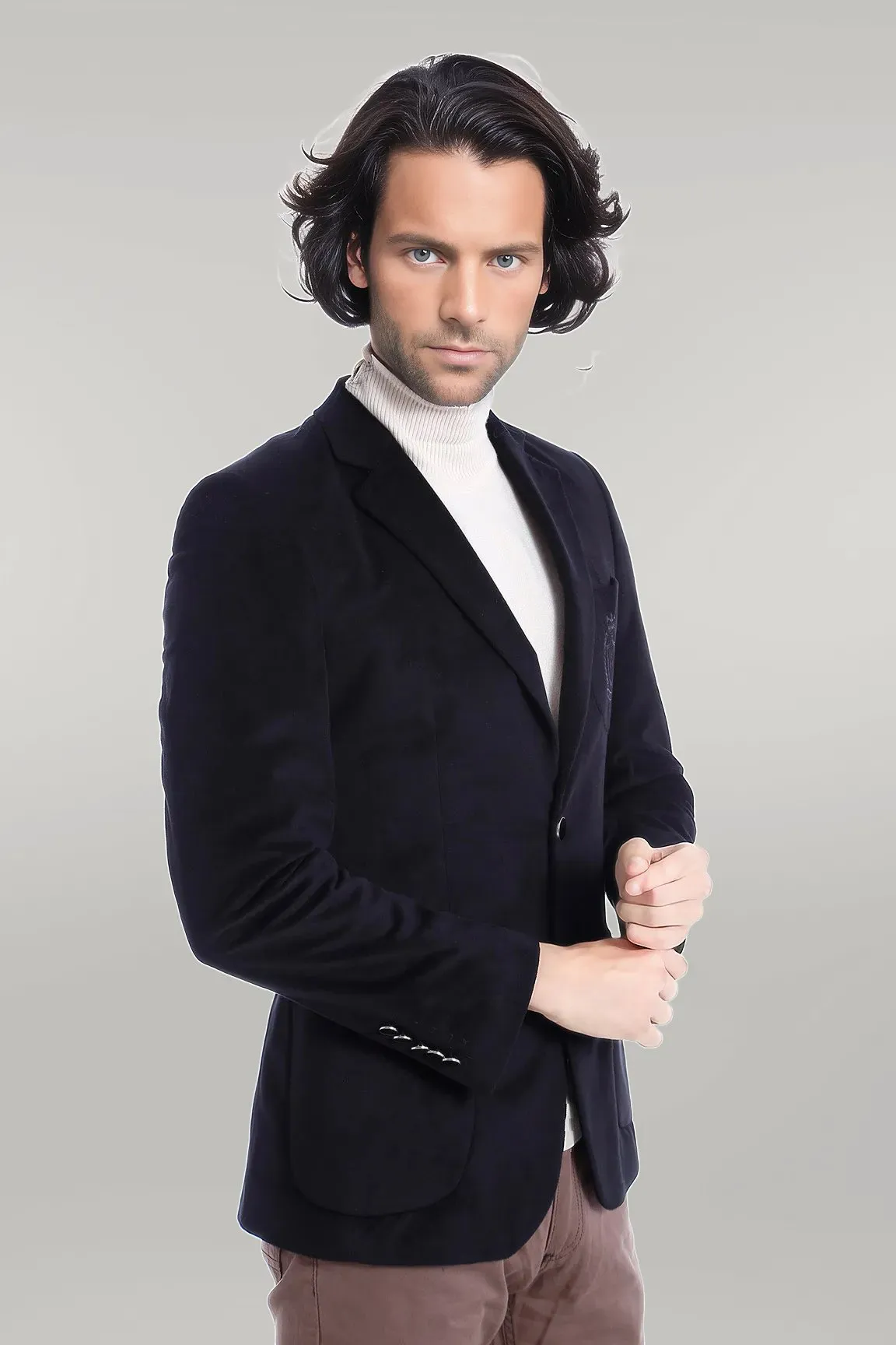 WSS Bag Pocket Rigging Velvet Black Jacket- - Singen
