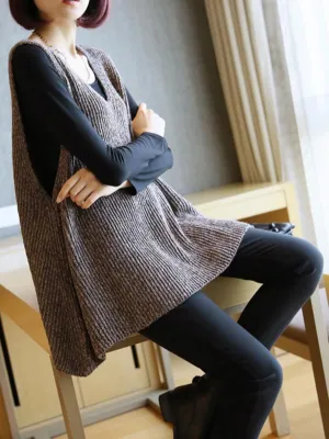 xakxx Casual V-Neck Knitting Vest