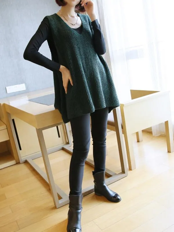 xakxx Casual V-Neck Knitting Vest