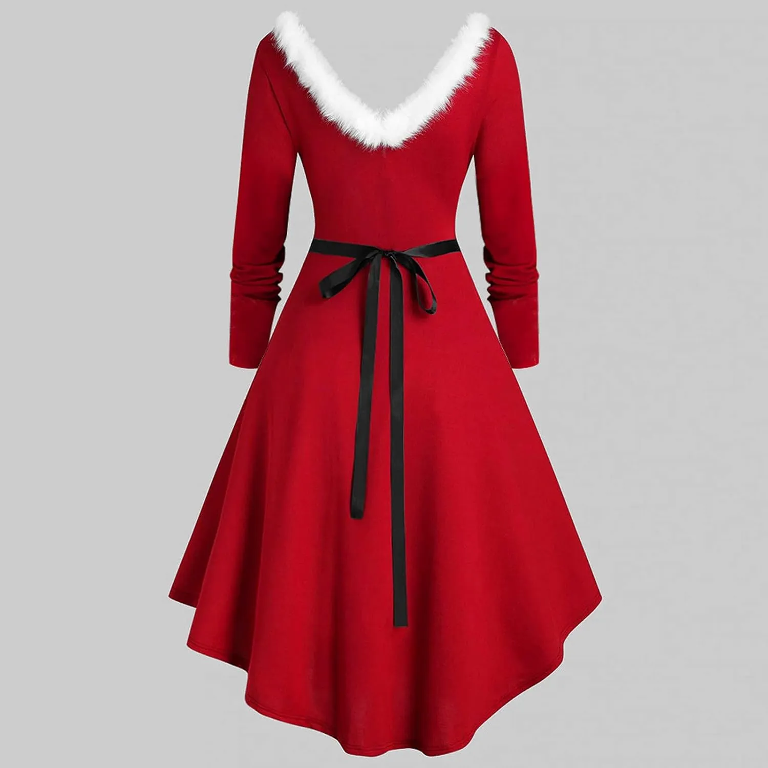 Xmas Dresses for Women Plain Party Swing Vintage Cocktail Dress 2023 Elegant Comfy Asymmetrical Flowy Formal Dresses